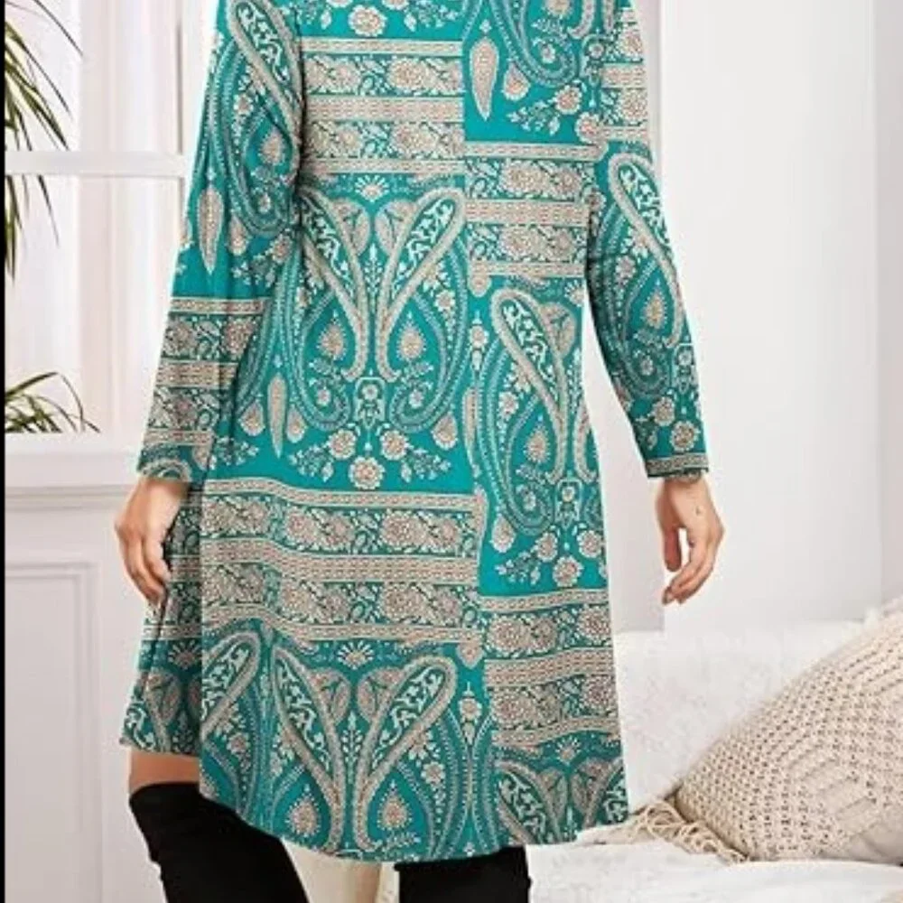 BELAROI Dress  Size 4x 3/4 Sleeve Plus Size Casual Swing Tunic Dress Host Pick - Picture 4 of 4